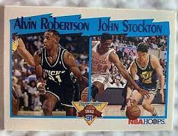 1991-92 Hoops Alvin Robertson John Stockton #310 HOF hall of fame Bucks  Jazz HOF | eBay